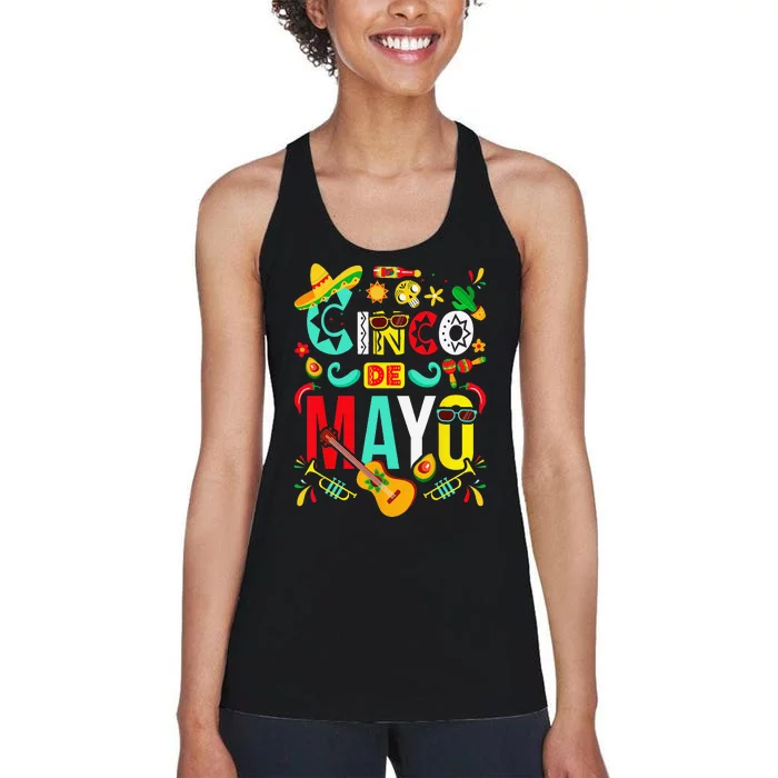 Cinco De Mayo Party Mexican Fiesta 5 De Mayo Women's Racerback Tank