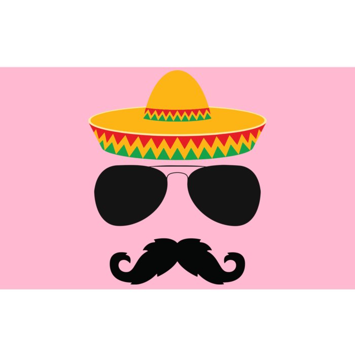 Cinco De Mayo Party Shirts Funny Cinco De Mayo Mustache Face Bumper Sticker