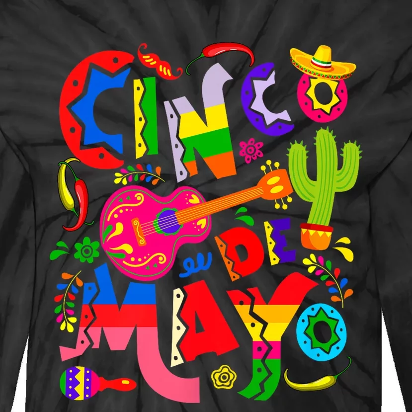 Cinco De Mayo Mexican Fiesta 5 De Mayo For Mexican Tie-Dye Long Sleeve Shirt