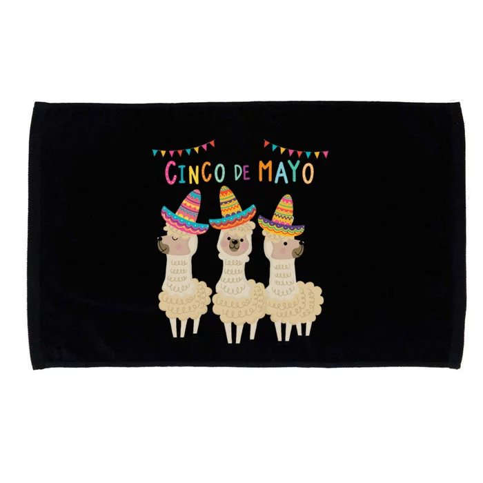 Cinco De Mayo Llama Fiesta Ultimate Party Vibe May 5th Microfiber Hand Towel