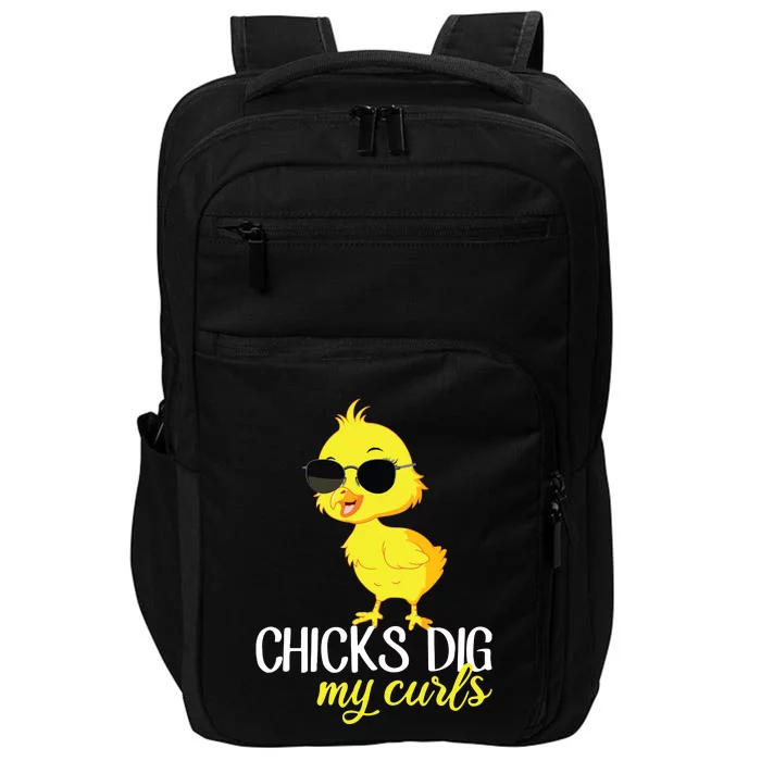 Chicks Dig My Curls Hair Impact Tech Backpack