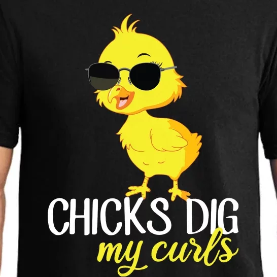 Chicks Dig My Curls Hair Pajama Set