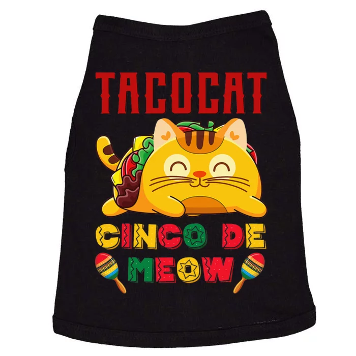 Cinco de Meow taco cat Mexican Cinco De Mayo Cat Lovers Doggie Tank