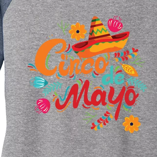 Cinco De Mayo Mexican Fiesta 5 De Mayo Women's Tri-Blend 3/4-Sleeve Raglan Shirt