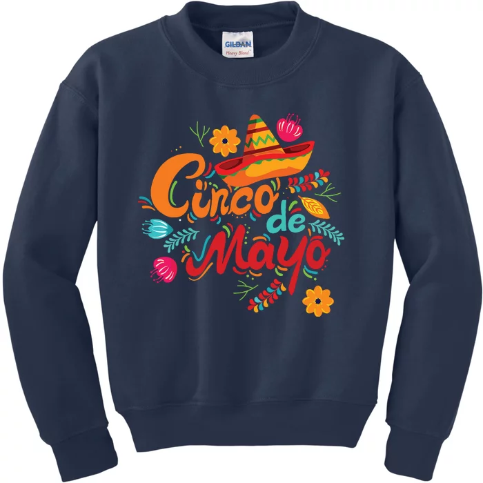 Cinco De Mayo Mexican Fiesta 5 De Mayo Kids Sweatshirt