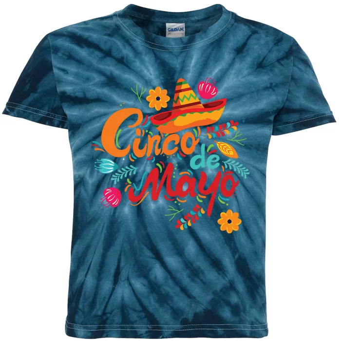 Cinco De Mayo Mexican Fiesta 5 De Mayo Kids Tie-Dye T-Shirt