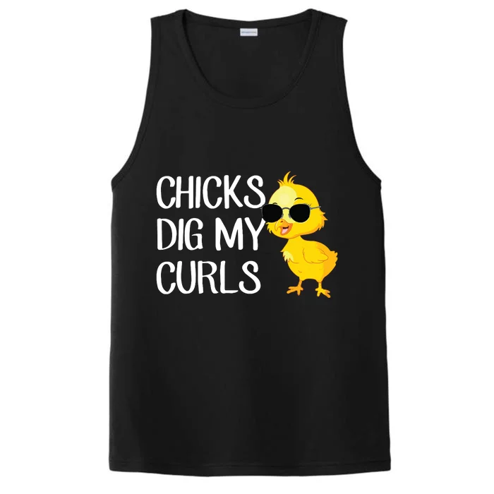 Chicks Dig My Curls Hair Performance Tank