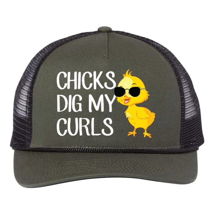 Chicks Dig My Curls Hair Retro Rope Trucker Hat Cap