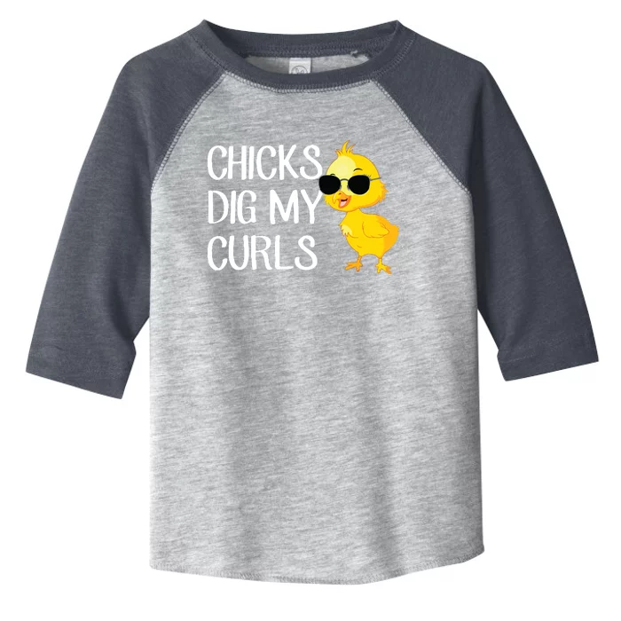 Chicks Dig My Curls Hair Toddler Fine Jersey T-Shirt