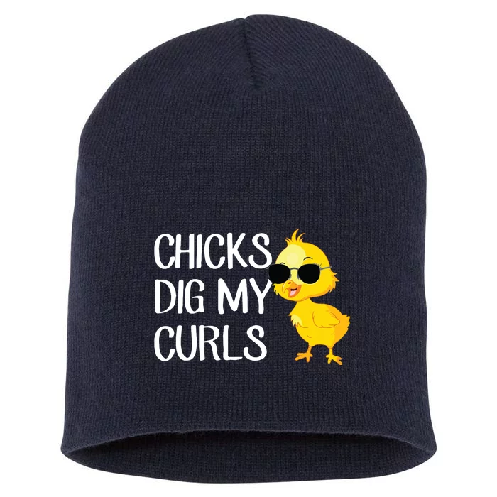 Chicks Dig My Curls Hair Short Acrylic Beanie