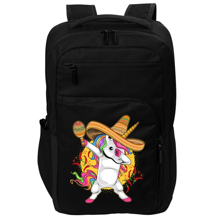 Cinco De Mayo Dabbing Unicorn Impact Tech Backpack