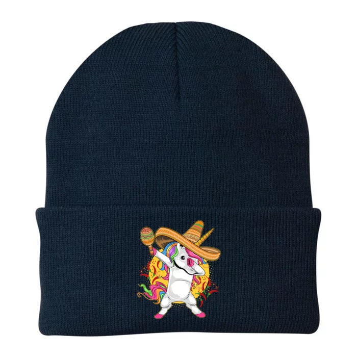 Cinco De Mayo Dabbing Unicorn Knit Cap Winter Beanie