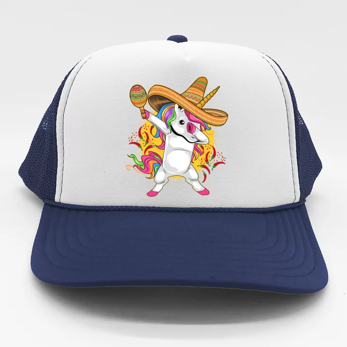 Cinco De Mayo Dabbing Unicorn Trucker Hat