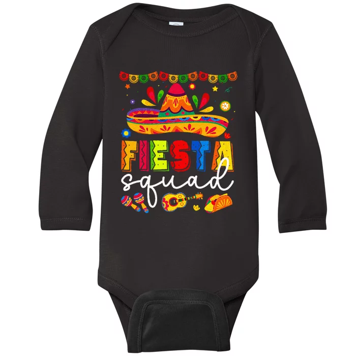 Cinco De Mayo Fiesta Squad Family Baby Long Sleeve Bodysuit