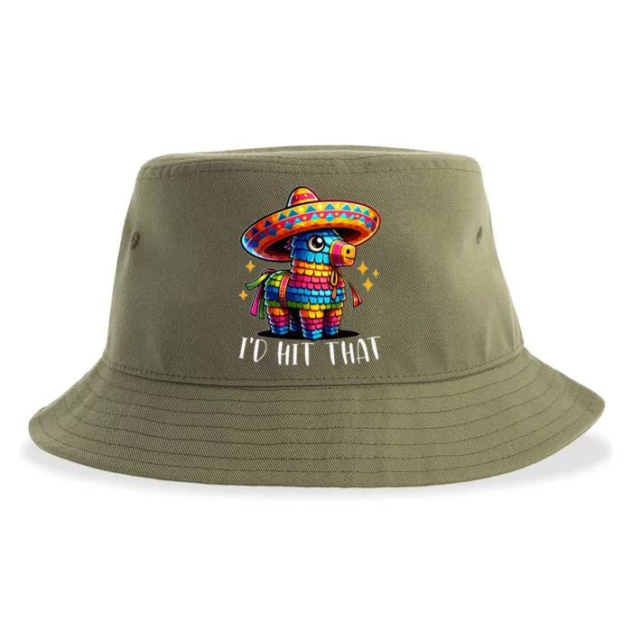 Cinco De Mayo Funny Ideas ID Hit That Pinata Sustainable Bucket Hat