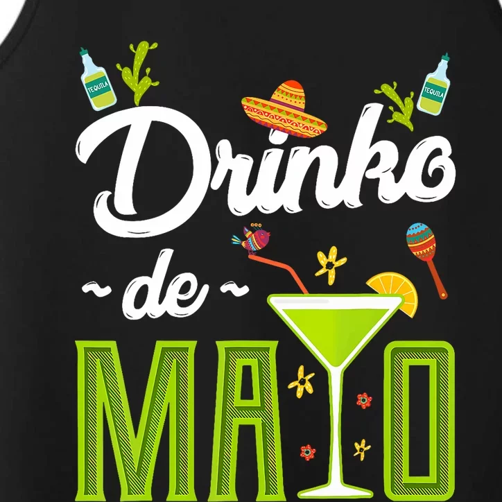 Cinco De Mayo Drinko De Mayo Fiesta Mexican Party Performance Tank