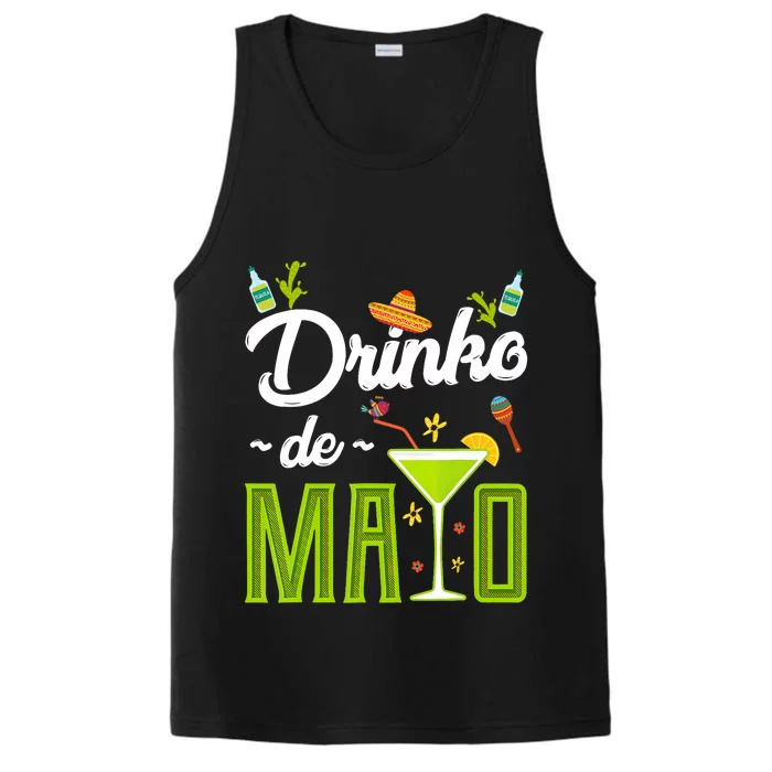 Cinco De Mayo Drinko De Mayo Fiesta Mexican Party Performance Tank