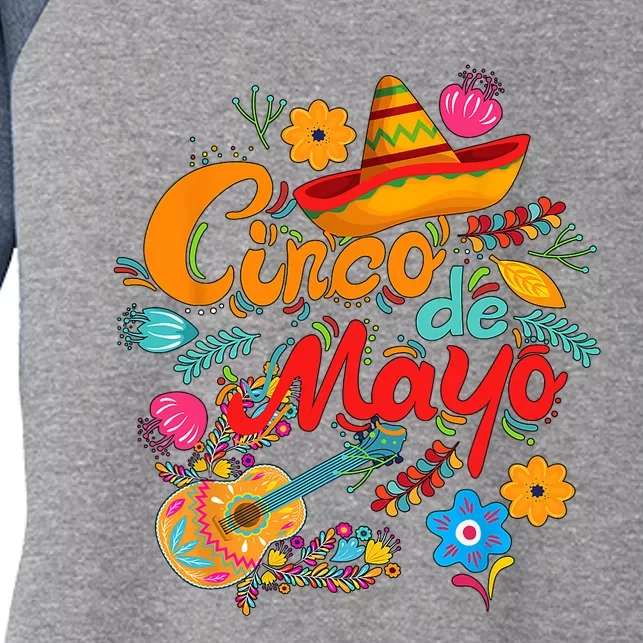 Cinco De Mayo, Funny Mexican Fiesta 5 De Mayo Women's Tri-Blend 3/4-Sleeve Raglan Shirt