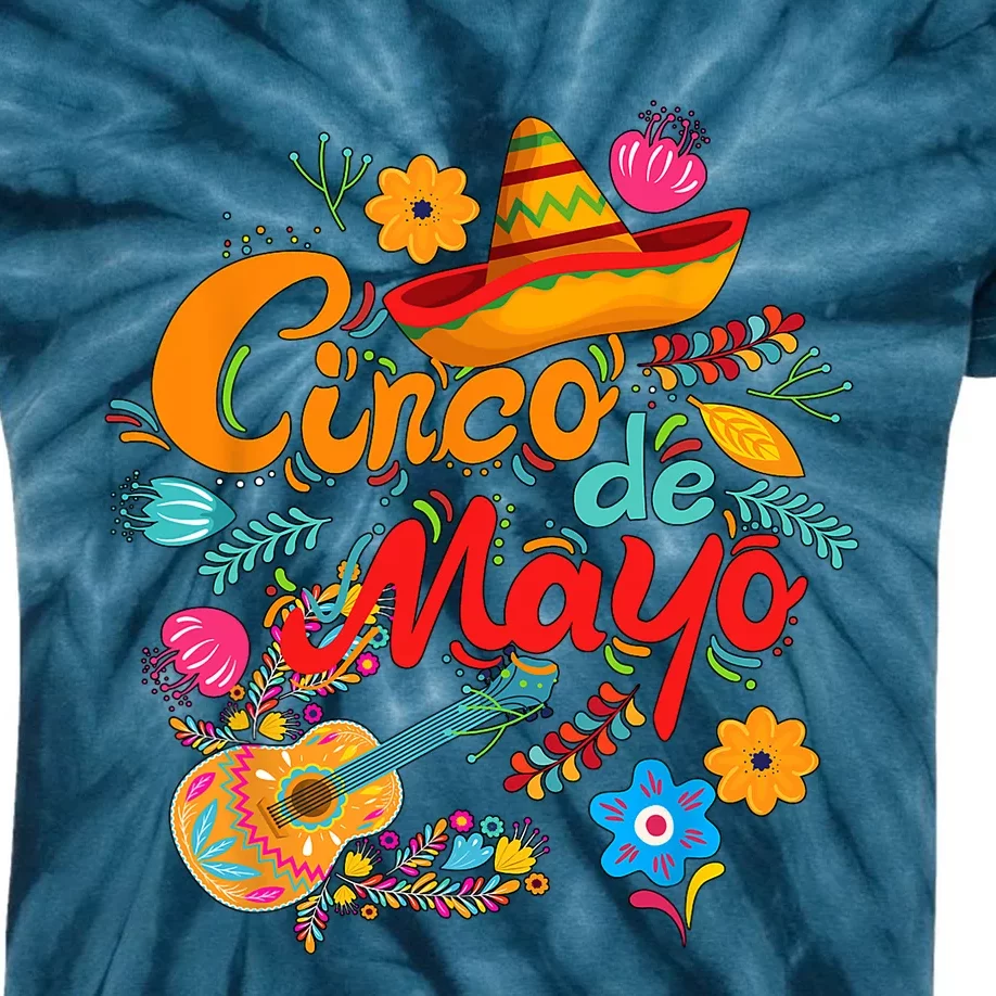 Cinco De Mayo, Funny Mexican Fiesta 5 De Mayo Kids Tie-Dye T-Shirt