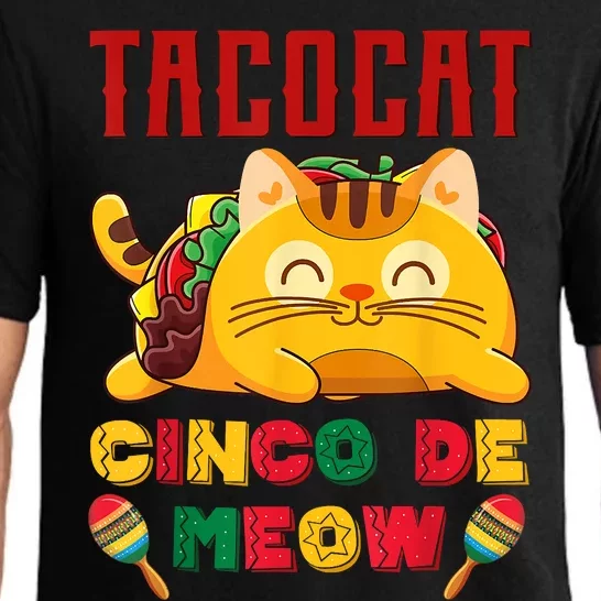 Cinco De Meow Taco Cat, Mexican Cinco De Mayo Cat Lovers Pajama Set