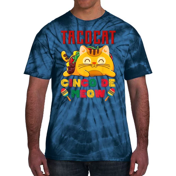 Cinco De Meow Taco Cat, Mexican Cinco De Mayo Cat Lovers Tie-Dye T-Shirt