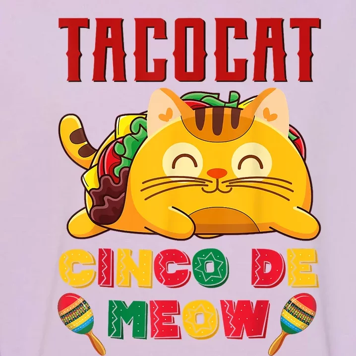 Cinco De Meow Taco Cat, Mexican Cinco De Mayo Cat Lovers Garment-Dyed Sweatshirt