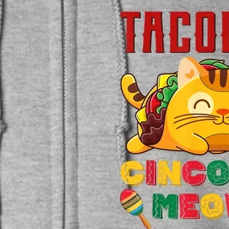 Cinco De Meow Taco Cat, Mexican Cinco De Mayo Cat Lovers Full Zip Hoodie