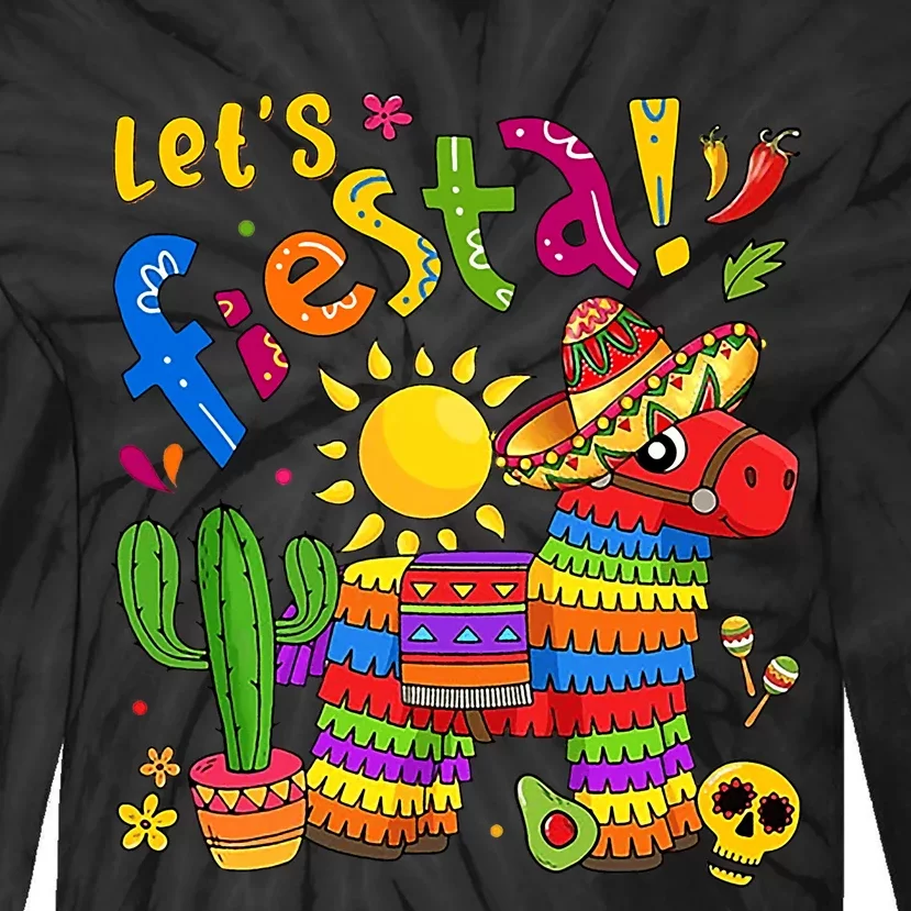 Cinco De Mayo Girl Boy Mexican Lets Fiesta Fun Tie-Dye Long Sleeve Shirt