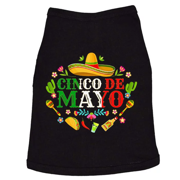 Cinco De Mayo Mexican Fiesta 5 De Mayo Doggie Tank