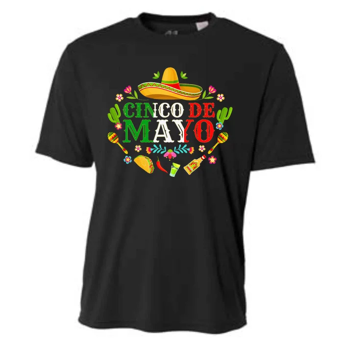 Cinco De Mayo Mexican Fiesta 5 De Mayo Cooling Performance Crew T-Shirt