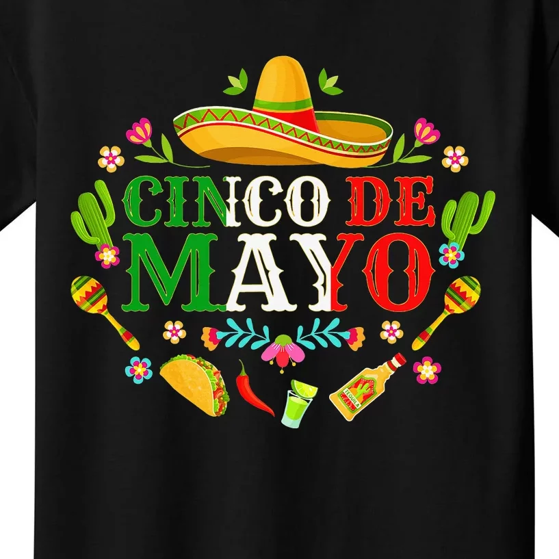 Cinco De Mayo Mexican Fiesta 5 De Mayo Kids T-Shirt