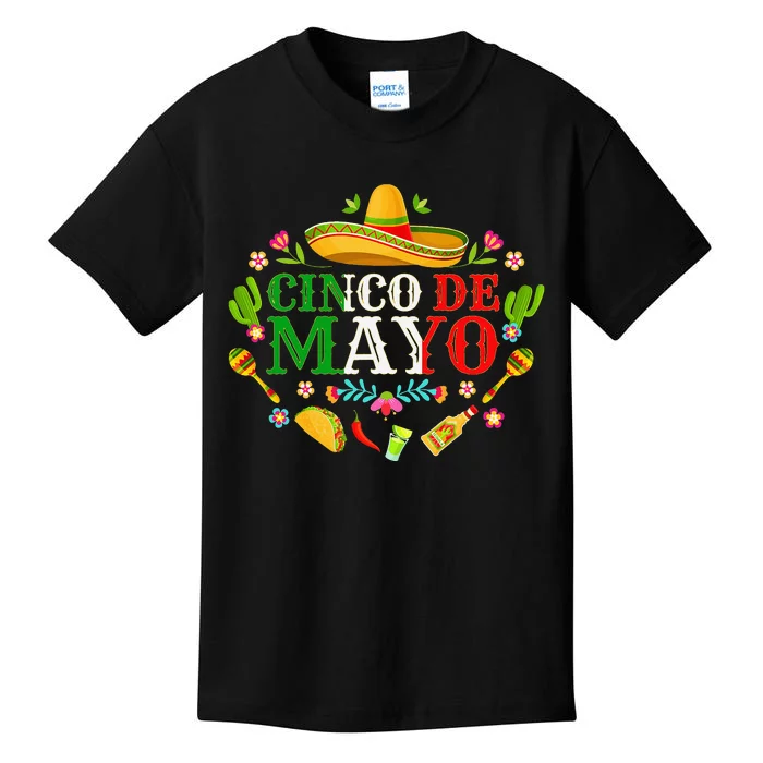 Cinco De Mayo Mexican Fiesta 5 De Mayo Kids T-Shirt