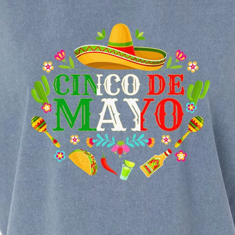 Cinco De Mayo Mexican Fiesta 5 De Mayo Garment-Dyed Women's Muscle Tee