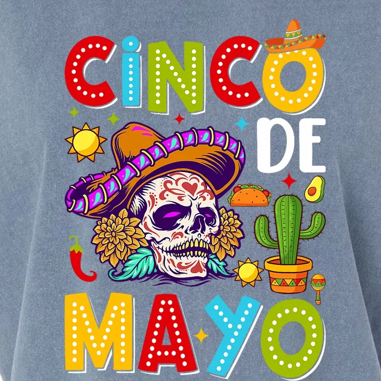 Cinco De Mayo Mexican Fiesta Squad 5 De Mayo For Mexican Garment-Dyed Women's Muscle Tee