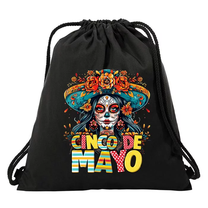 Cinco De Mayo Mexican Fiesta Squad Drawstring Bag