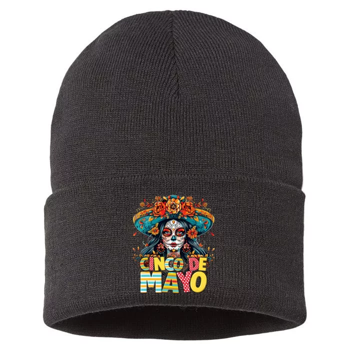 Cinco De Mayo Mexican Fiesta Squad Sustainable Knit Beanie