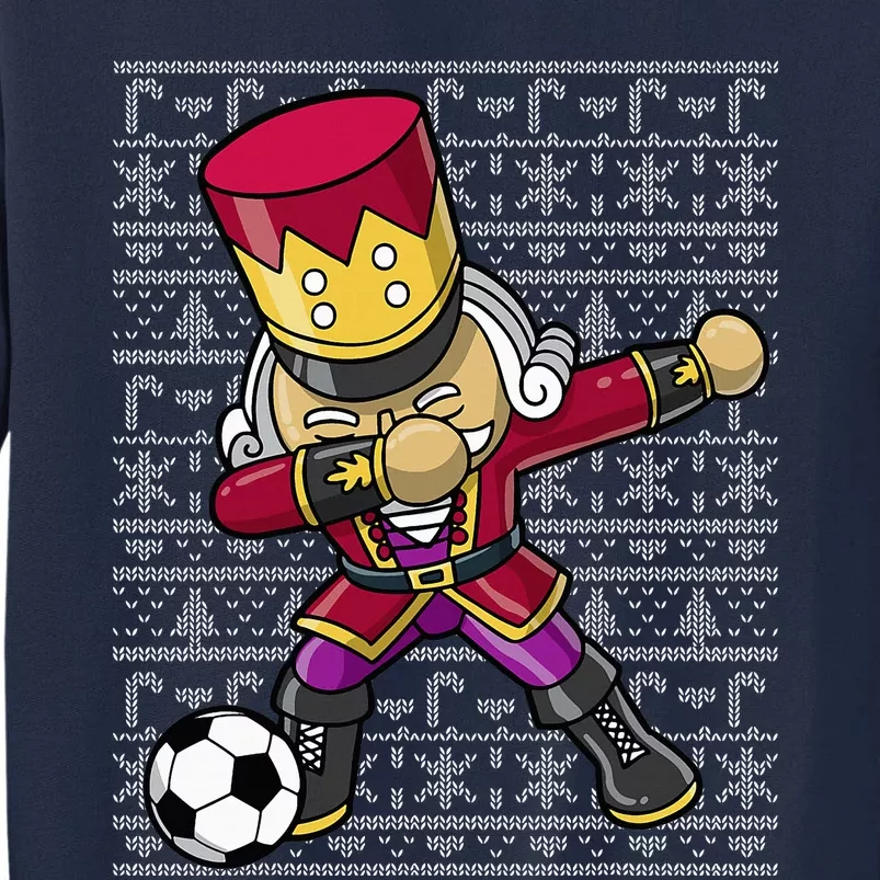 Christmas Dabbing Nutcracker Soccer Player Coach Tall Sweatshirt