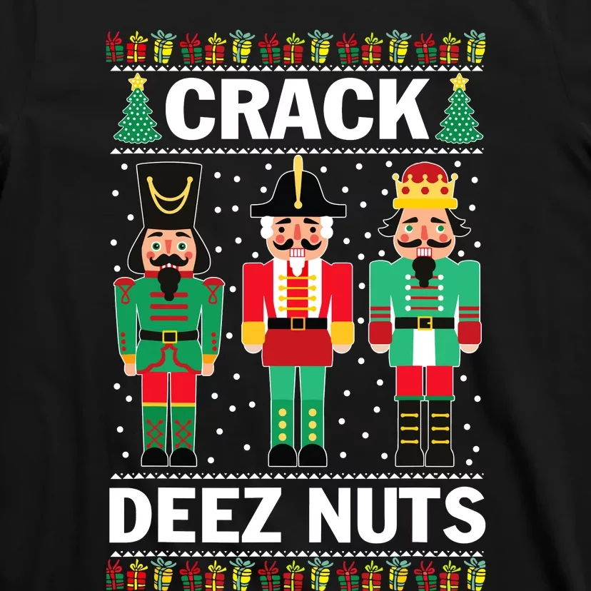 Crack Deez Nuts Funny Christmas T-Shirt