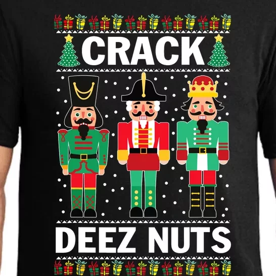 Crack Deez Nuts Funny Christmas Pajama Set