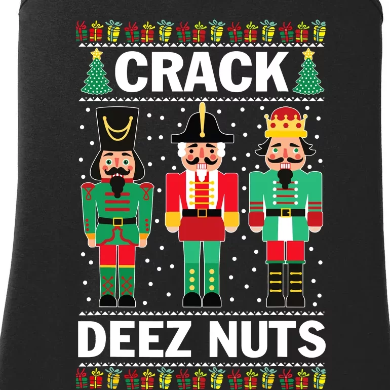 Crack Deez Nuts Funny Christmas Ladies Essential Tank