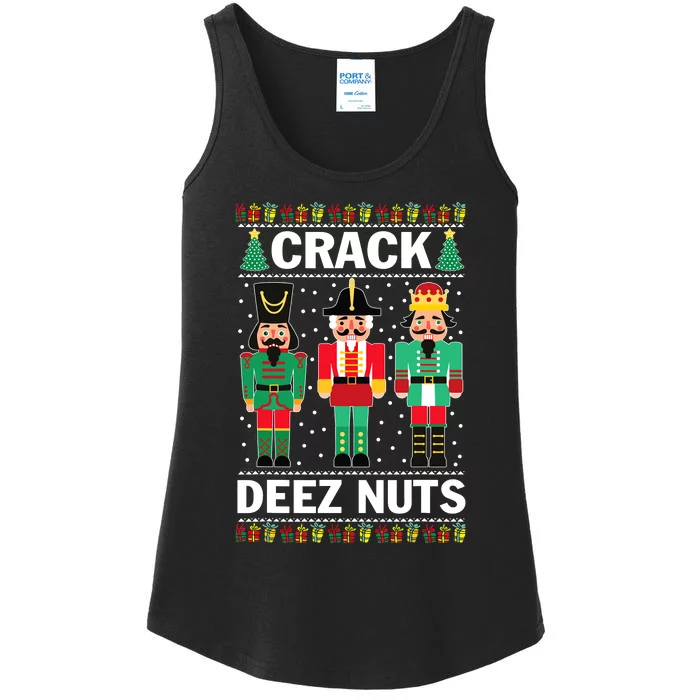 Crack Deez Nuts Funny Christmas Ladies Essential Tank