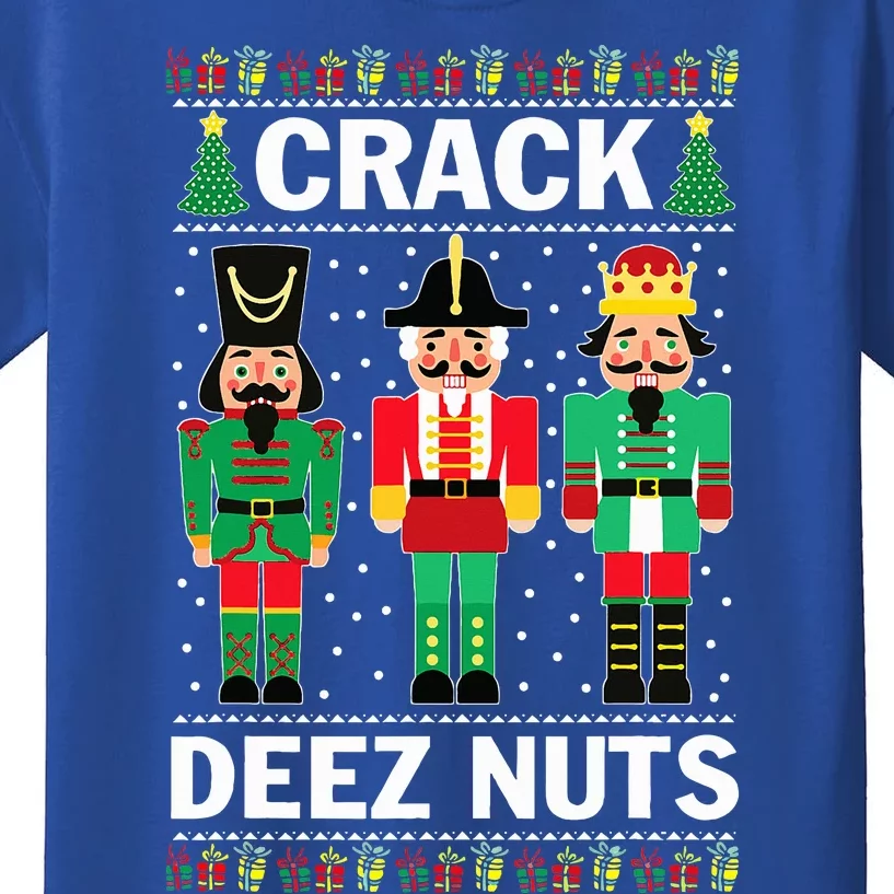 Crack Deez Nuts Funny Christmas Kids T-Shirt