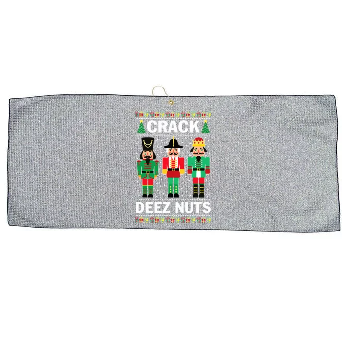 Crack Deez Nuts Funny Christmas Large Microfiber Waffle Golf Towel