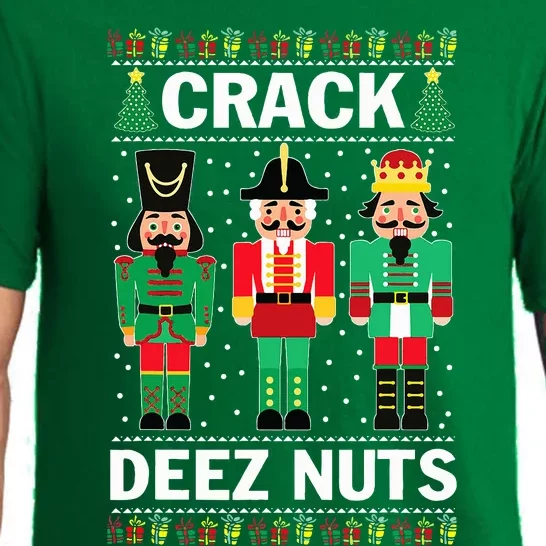 Crack Deez Nuts Funny Christmas Pajama Set