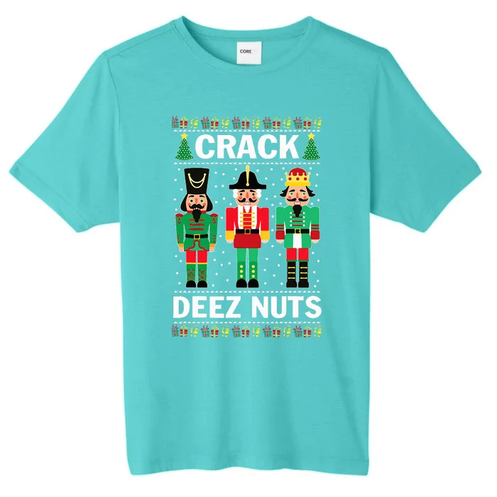 Crack Deez Nuts Funny Christmas ChromaSoft Performance T-Shirt