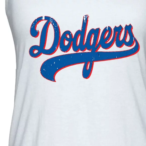 Classic Dodgers Name Personalized Outfits Adorable Ladies Essential Flowy Tank