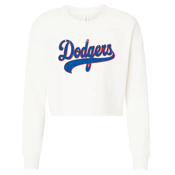 Classic Dodgers Name Personalized Outfits Adorable Cropped Pullover Crew