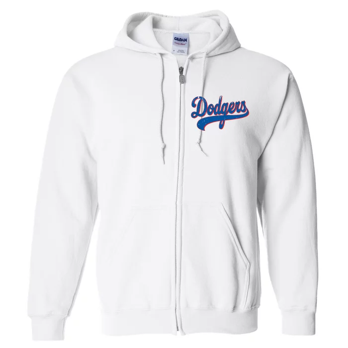 Classic Dodgers Name Personalized Outfits Adorable Full Zip Hoodie