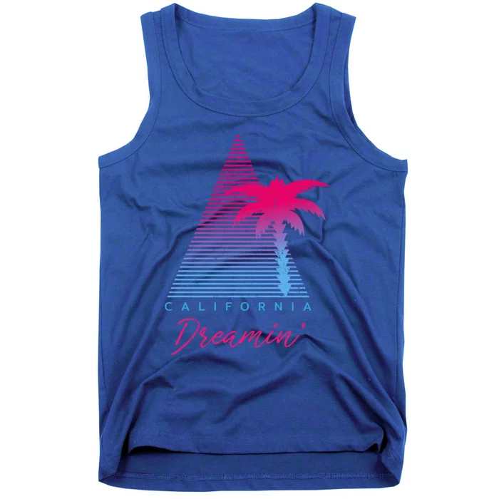 California Dreamin’ Natural Summer Roll Surf Retro Design Funny Gift Tank Top