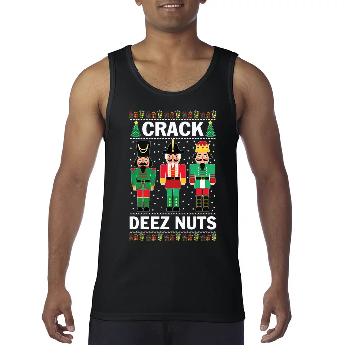 Crack Deez Nuts Funny Christmas Tank Top